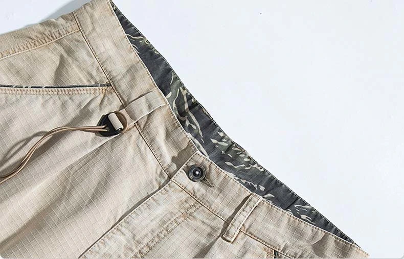 Pure Cotton Summer Mens Cargo Shorts Boys Casual Pocket Streetwear Plus Size Male Long Bermuda Shorts