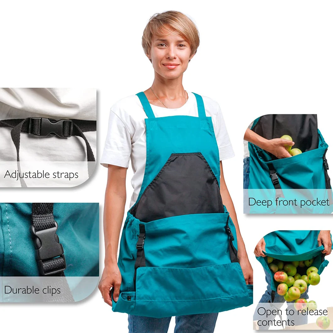 Manufacturer Custom Gardening Apron Canvas Storage Bag Fruit Vegetable Orchard Pick with Pocket Garden Apron