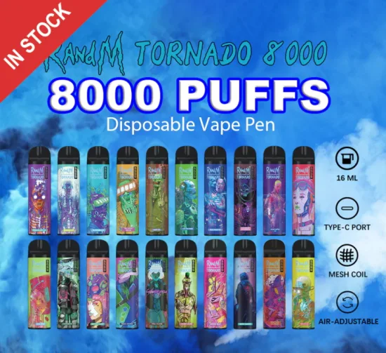 最高のオリジナル ランダム トルネード 8000 ポケット E-CIGS 使い捨て Vape ペン卸売価格